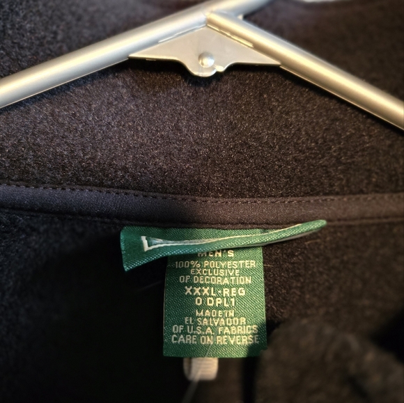 Mens L.L.Bean Polartec Black Fleece Vest - Picture 2 of 5